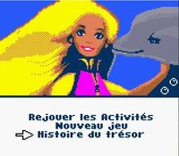 une photo d'Ã©cran de Barbie - Chasse au Tresor Sous-Marine sur Nintendo Game Boy Color